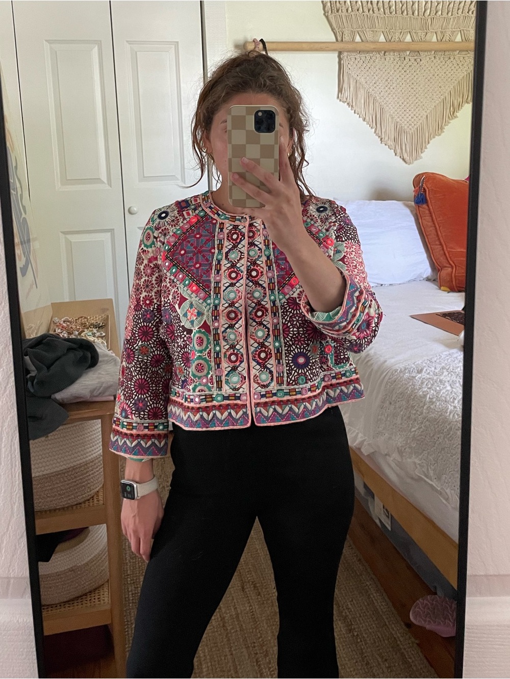 Christophe Sauvat Embroidered Multicolor Women's Jacket